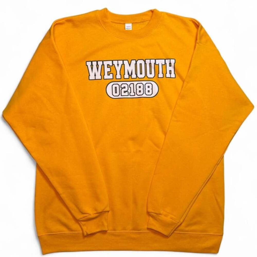 Hanes Weymouth 02188 Crewneck Sweatshirt Yellow Large